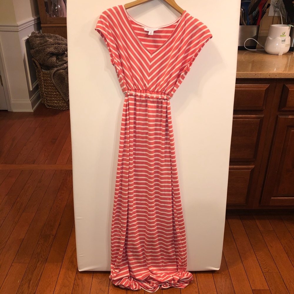 Motherhood Maternity Chevron Striped Maxi Dress